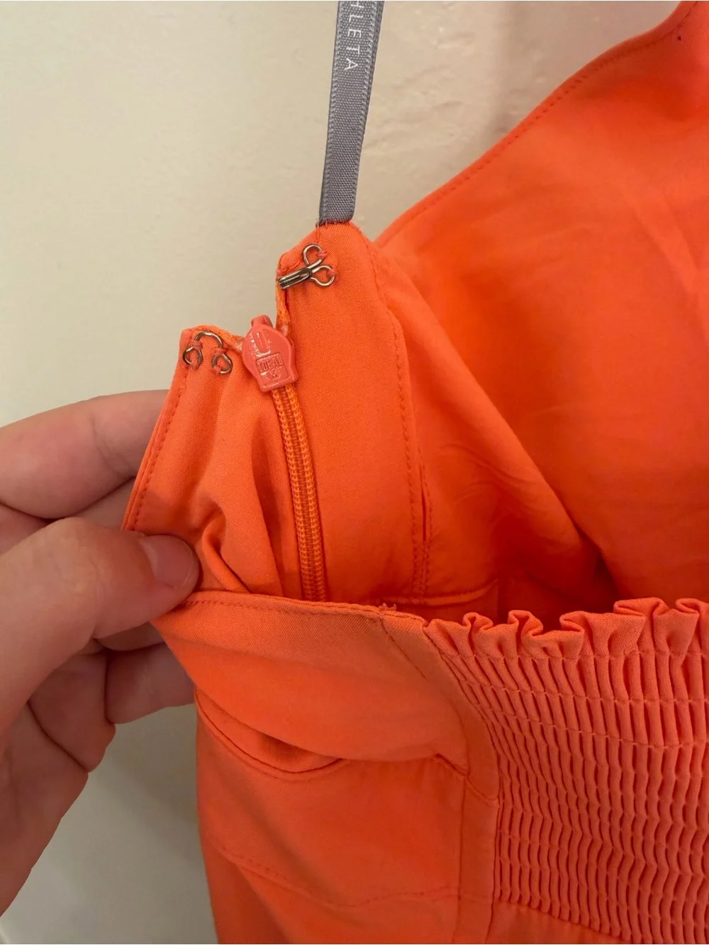 Athleta Pack Everywhere Dress Coral Halter Travel Lightweight Size 2 - Picture 7 of 8